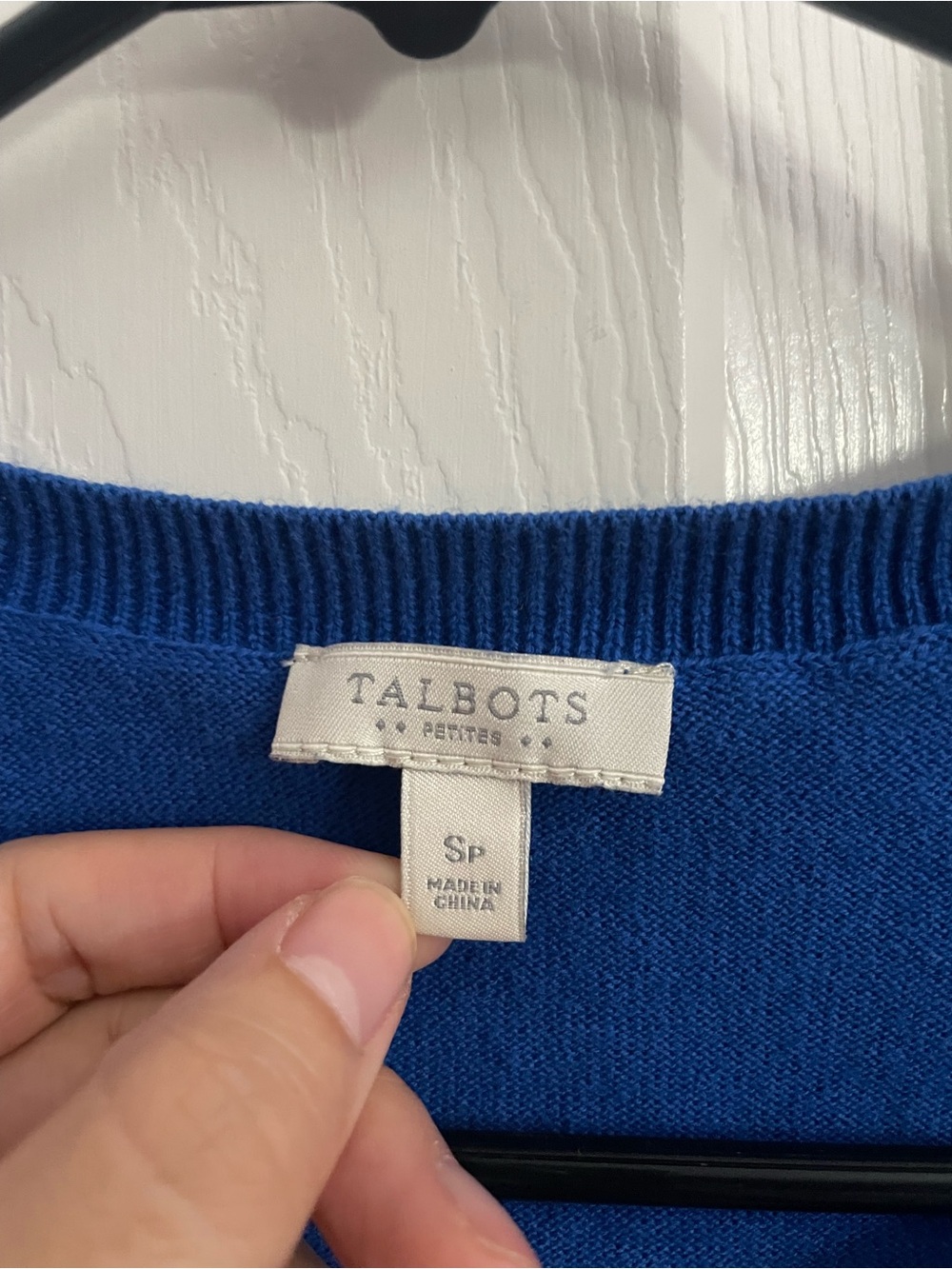Talbots Royal Blue Button-Front Cardigan - Picture 2 of 4